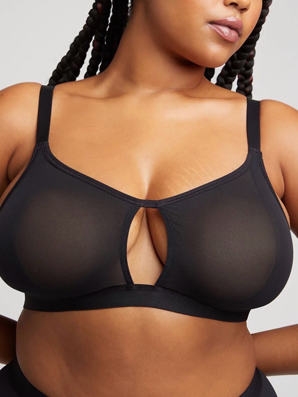 Negative Underwear Black Sheer Keyhole Bralette